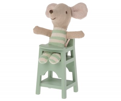 Maileg High chair, mouse - Mint