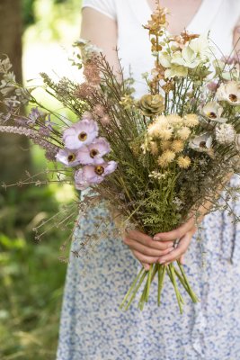 Ib Laursen Blommor lila/gröna nyanser