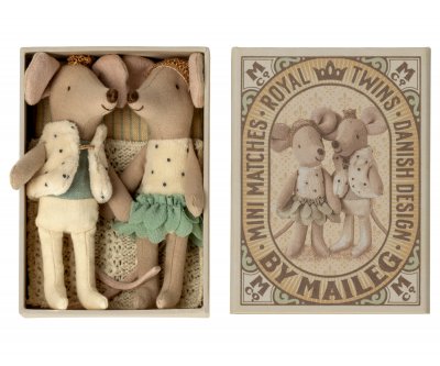 Maileg Royal Twins i en box