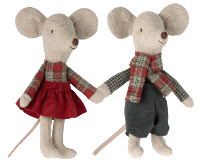 Maileg Winter mice twins - little brother & sister