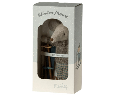 Maileg Winter mouse with ski set - Big brother