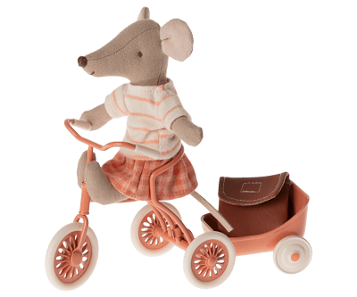 Maileg Tricycle mouse Big sister - coral
