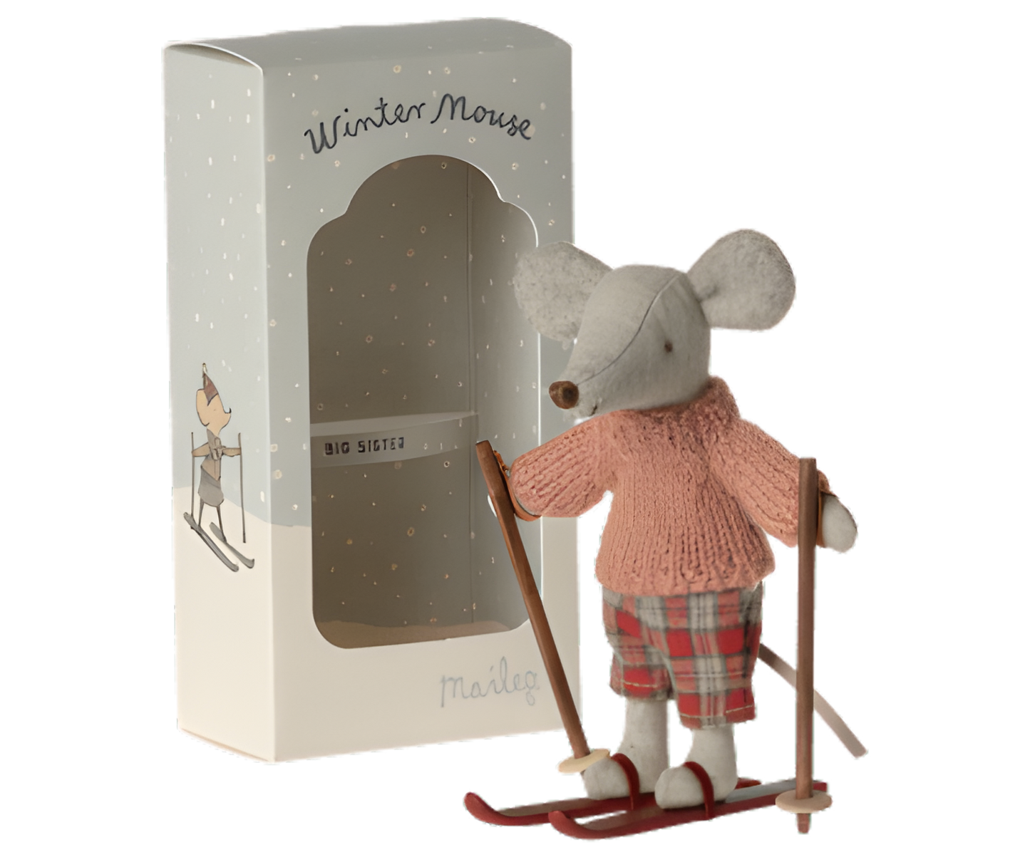 Köp Maileg Winter mouse with ski set - Big sister – Unik produkt från Taavola Gården