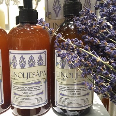 Grunne Linoljesåpa lavendel 0,5 L