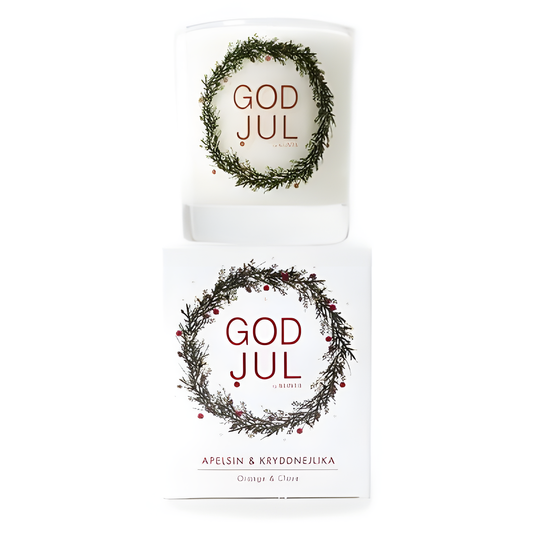 Köp Klinta Stort ljus God Jul - Apelsin & Kryddnejlika – Unik produkt från Taavola Gården