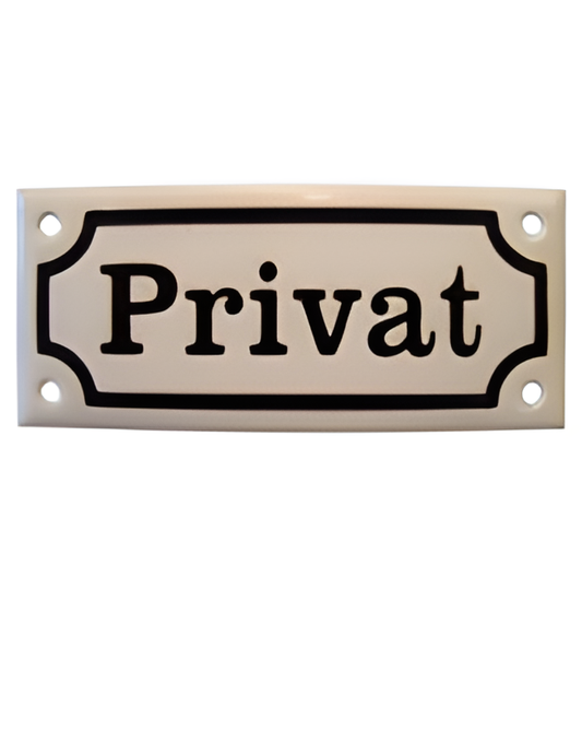 Köp Grunne Emaljskylt "Privat" – Unik produkt från Taavola Gården