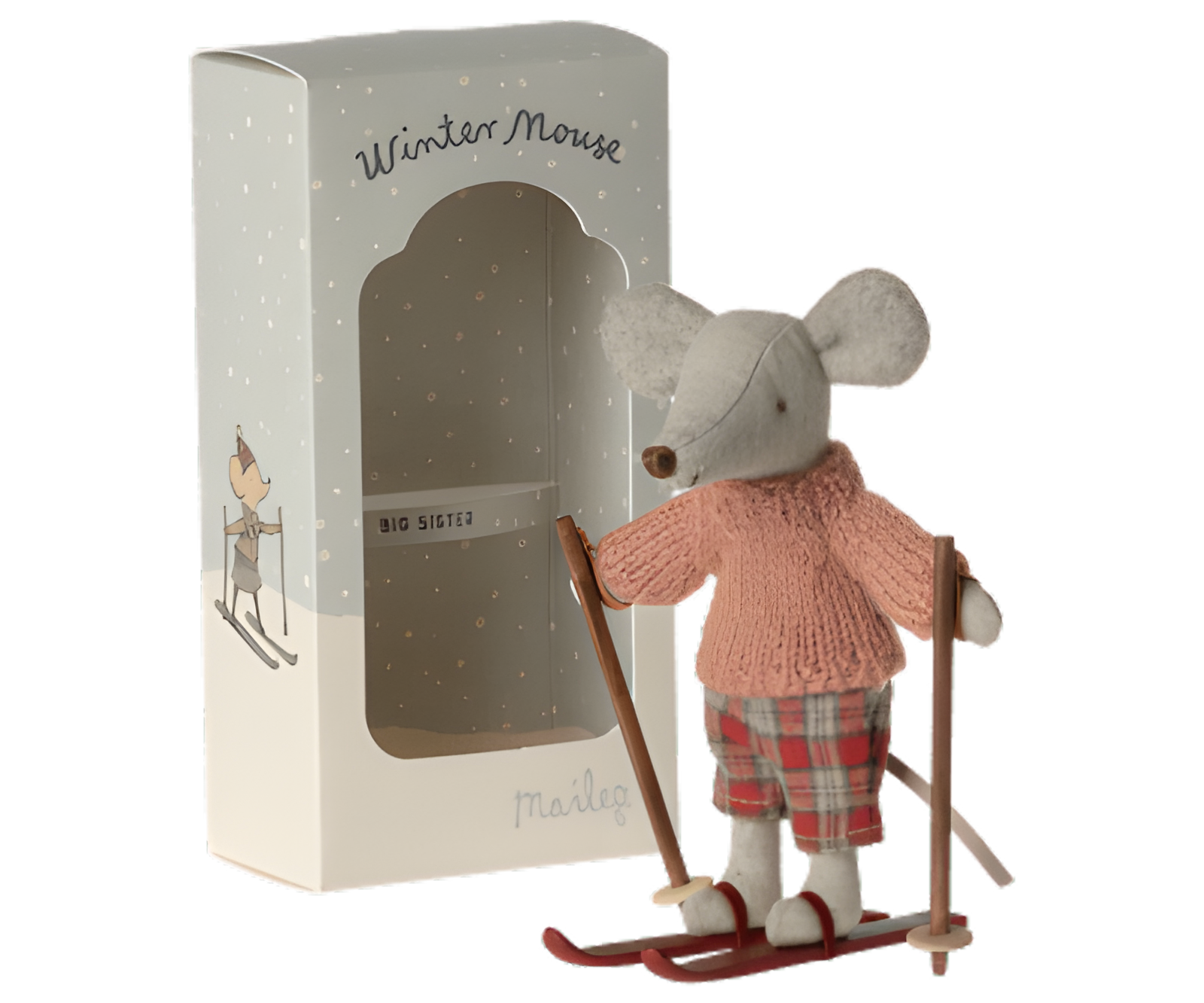 Köp Maileg Winter mouse with ski set - Big sister – Unik produkt från Taavola Gården