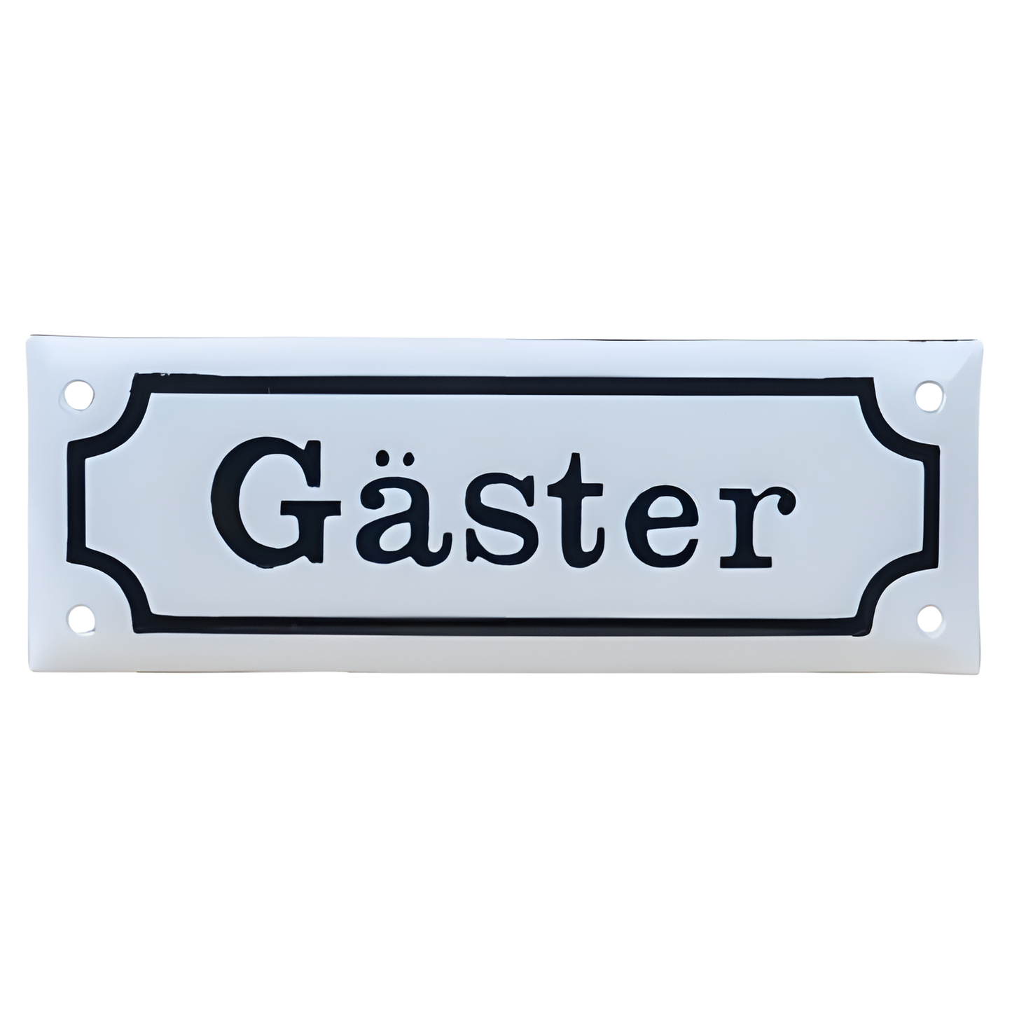 Köp Grunne Emaljskylt "Gäster" vit – Unik produkt från Taavola Gården