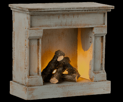 Maileg Fireplace - Vintage blue